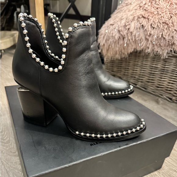 🖤Alexander Wang Gabi Cut-out Studded High Heel Booties - Picture 5 of 10